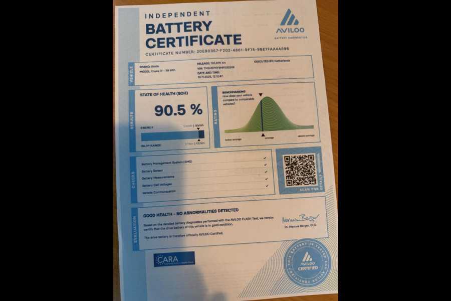 Škoda ENYAQ iV 60 SPORTLINE BLACK-EDITION SOH 90.5% LEDER APPLE CARPLAY|ANDROID NAVI CLIMATE, TREKHAAK