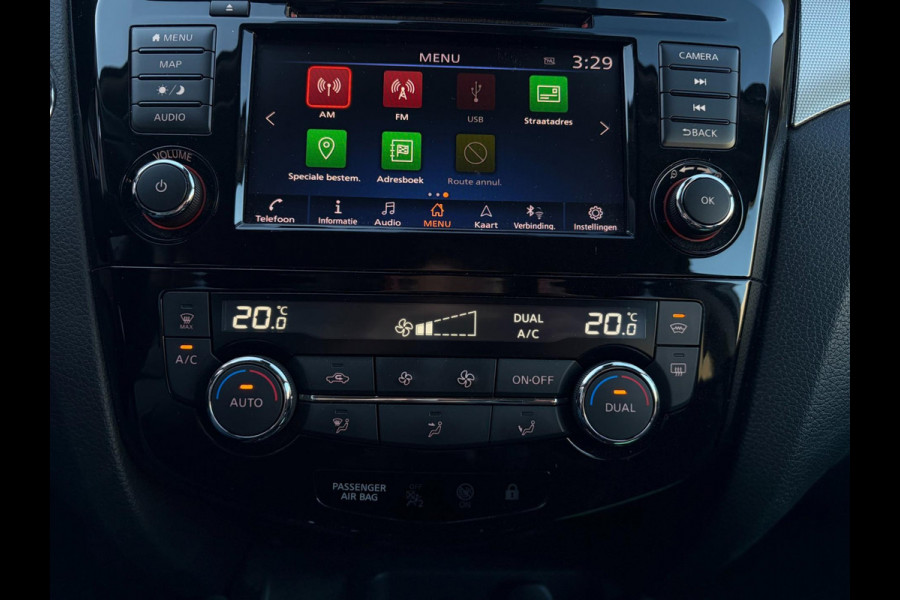 Nissan QASHQAI 158PK Aut. 360° Camera Trekhaak Pano Stoelverw. Lane Assist Navi Climate Pdc Winterpack Isofix Comfortstoelen