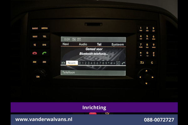 Mercedes-Benz Vito 114 CDI 136pk L2H1 Inrichting Euro6 Airco | Camera | LM velgen | Cruisecontrol | Trekhaak | Stoelverwarming Dakdragers, Parkeersensoren, Bijrijdersbank, Achterklep