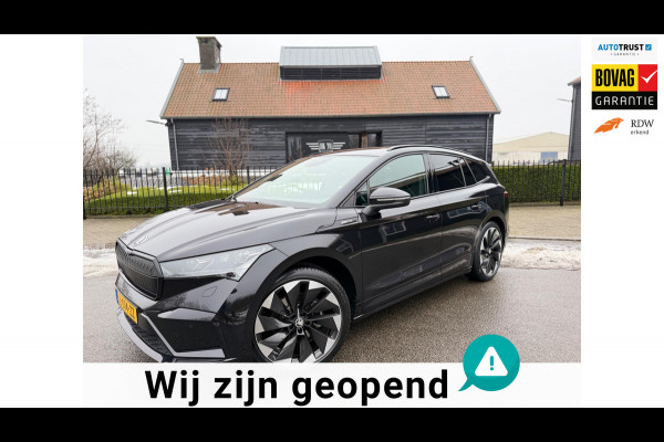 Škoda ENYAQ iV 60 SPORTLINE BLACK-EDITION SOH 90.5% LEDER APPLE CARPLAY|ANDROID NAVI CLIMATE, TREKHAAK