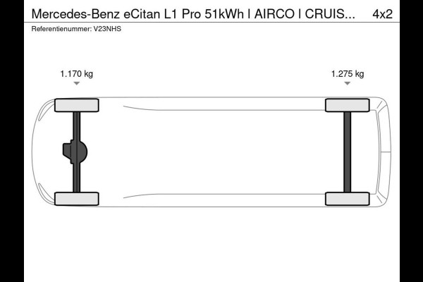 Mercedes-Benz eCitan L1 Pro 51kWh l AIRCO l CRUISE CONTROL