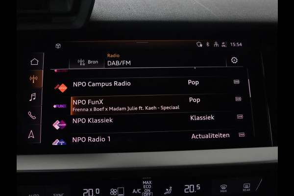 Audi A3 35 TFSI S edition | Carplay | Navigatie | Sportstoelen | Half leder | Full LED | Camera | Virtual Cockpit | 19'' | Climate control | Bluetooth | Cruise control | S Line