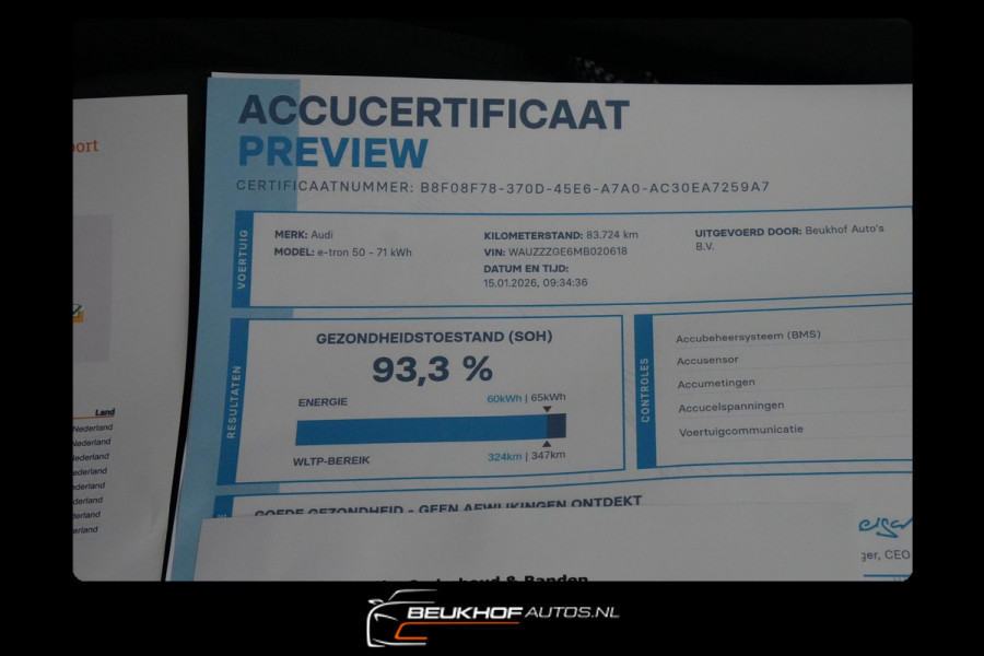 Audi e-tron 50 Quattro Edition 71 kWh Luchtvering Navi Soh93