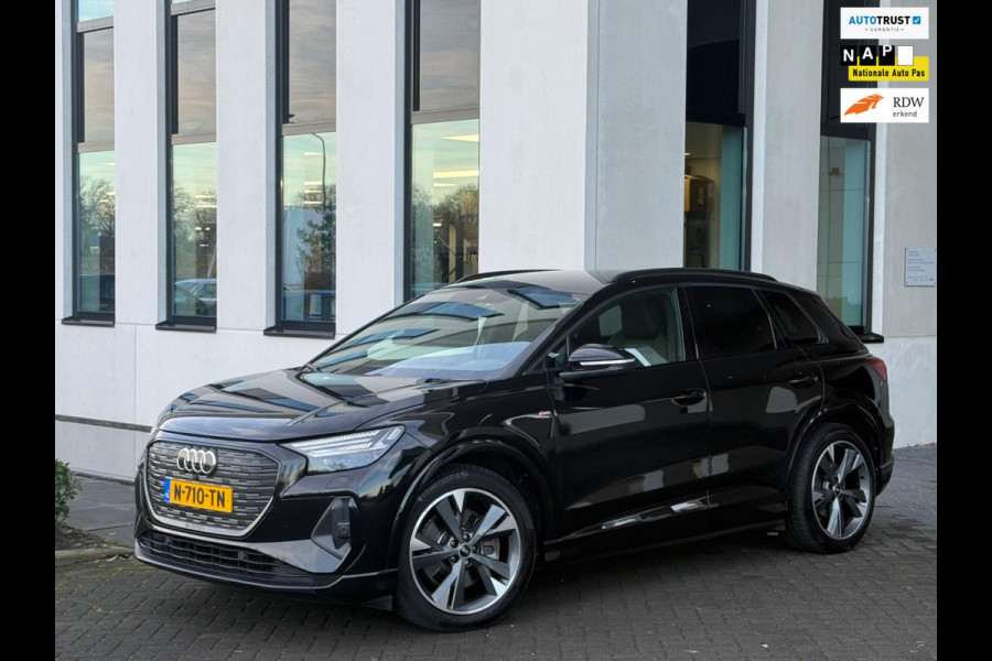 Audi Q4 e-tron 40 S edition 77 kWh, 2 X S-LINE, soh 97%, electr trekhaak, achteruitrijcamera, , 1 e eigenaar, NL auto met nap