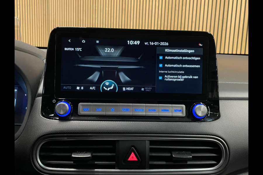 Hyundai Kona EV Fashion 64 kWh|100% SOH|FACELIFT|3-FASE|1/2 LEDER|ACC|NAVI|CAMERA|CARPLAY|STOELVERW|NAVI|ORG.NL|NAP|1e EIG.|IN.BTW