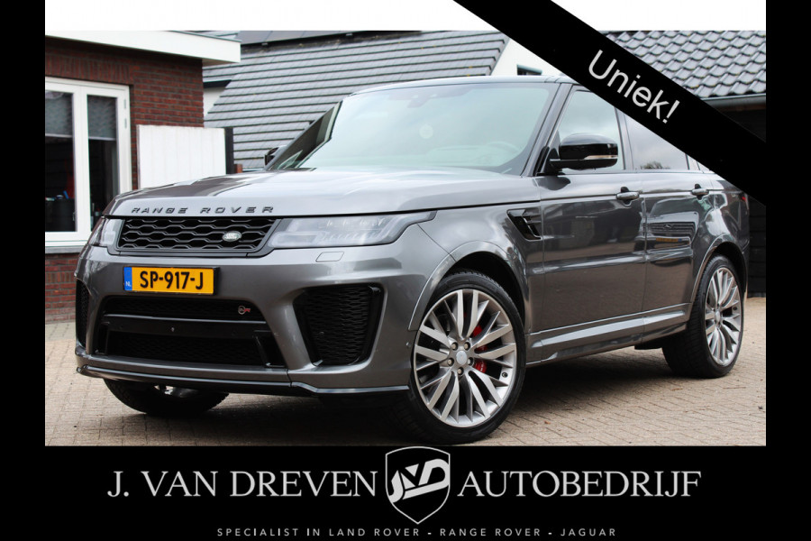 Land Rover Range Rover Sport 5.0 V8 SC SVR 576 PK ! Facelift ! Carbon ! Pano, Cruis, Airco, Stoelverw voor + achter!