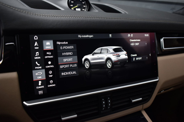 Porsche Cayenne 3.0 E-Hybrid 462pk Sport Chrono | Pano | ACC | Matrix PDLS+ | 360 Camera | Alcantara hemel | Luchtvering | Softclose |