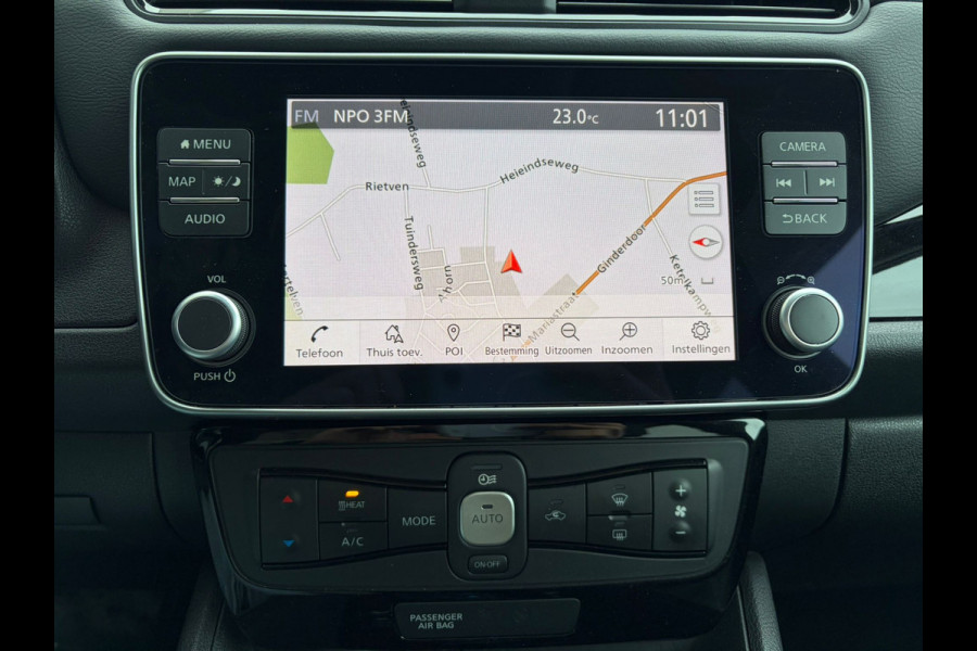 Nissan Leaf e+ 218pk 62kWh Soh 90% Leer Grootste ACCU Warmtepomp Trekhaak Business Executive Ecc Bose®-Hifi Apple Carplay Android Auto Adap. 360°Camera Stoel+Stuurverwarming Led Two-Tone lak 1e Eigenaar Origineel Nederlandse Auto