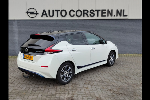 Nissan Leaf e+ 218pk 62kWh Soh 90% Leer Grootste ACCU Warmtepomp Trekhaak Business Executive Ecc Bose®-Hifi Apple Carplay Android Auto Adap. 360°Camera Stoel+Stuurverwarming Led Two-Tone lak 1e Eigenaar Origineel Nederlandse Auto