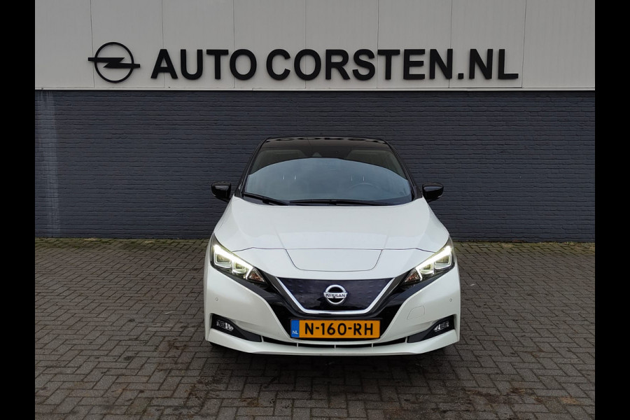 Nissan Leaf e+ 218pk 62kWh Soh 90% Leer Grootste ACCU Warmtepomp Trekhaak Business Executive Ecc Bose®-Hifi Apple Carplay Android Auto Adap. 360°Camera Stoel+Stuurverwarming Led Two-Tone lak 1e Eigenaar Origineel Nederlandse Auto