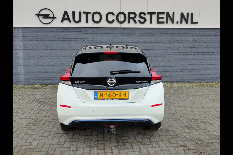 Nissan Leaf e+ 218pk 62kWh Soh 90% Leer Grootste ACCU Warmtepomp Trekhaak Business Executive Ecc Bose®-Hifi Apple Carplay Android Auto Adap. 360°Camera Stoel+Stuurverwarming Led Two-Tone lak 1e Eigenaar Origineel Nederlandse Auto