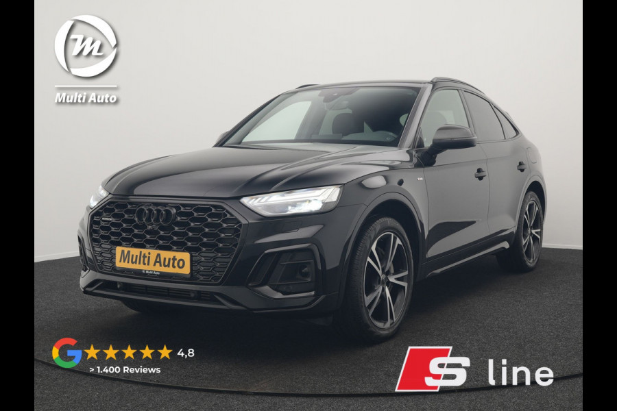 Audi Q5 Sportback 55 TFSI e Quattro 2x S-Line Plug In Hybrid 367pk PHEV | Luchtvering | Sfeerverlichting | Bang & Olufsen | Valcona Sportstoelen Verwarmd | Camera | Apple Carplay | Virtual | Keyless | Navigatie | DAB | 20"L.M |