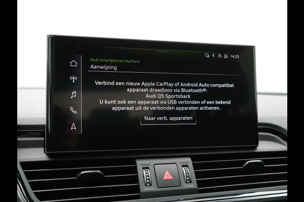 Audi Q5 Sportback 55 TFSI e Quattro 2x S-Line Plug In Hybrid 367pk PHEV | Luchtvering | Sfeerverlichting | Bang & Olufsen | Valcona Sportstoelen Verwarmd | Camera | Apple Carplay | Virtual | Keyless | Navigatie | DAB | 20"L.M |