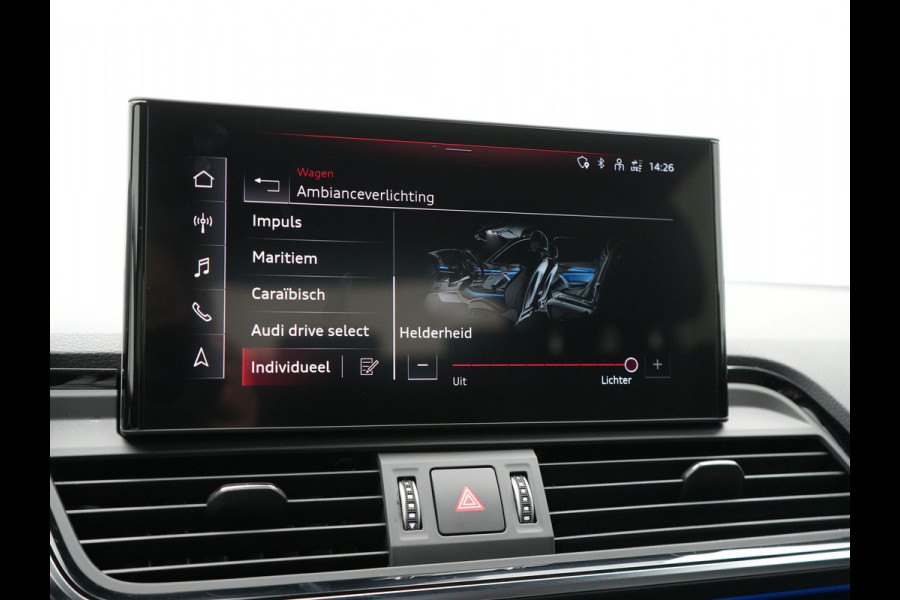 Audi Q5 Sportback 55 TFSI e Quattro 2x S-Line Plug In Hybrid 367pk PHEV | Luchtvering | Sfeerverlichting | Bang & Olufsen | Valcona Sportstoelen Verwarmd | Camera | Apple Carplay | Virtual | Keyless | Navigatie | DAB | 20"L.M |