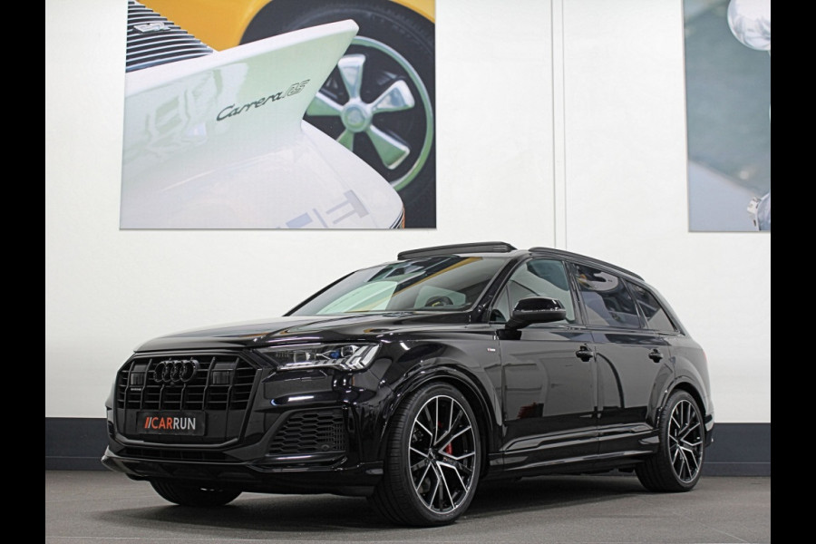Audi Q7 50 V6 TDI 7-Persoons S-Line | 360 Camera | Trekhaak | ACC | Panorama | B&O Sound | Head-Up | Soft-Close | Matrix-LED | 4-Zone Clima | Stoelverwarming V+A | Keyless-Entry | Standkachel | Luchtvering | Tour-Pakket | Memory | Sfeerverlichting | Stuurverwarming | Autom. Parkeren | Carplay |