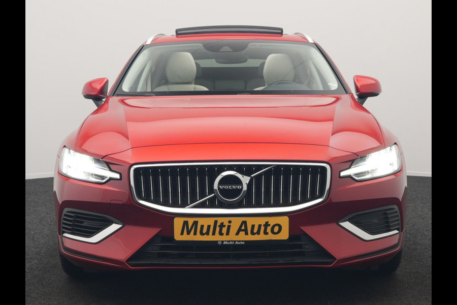 Volvo V60 T6 Recharge AWD Inscription Plug In Hybrid 340pk Dealer O.H. PHEV | Trekhaak Af Fabriek | Panodak | Camera | Harman & Kardon | Lederen Sportstoelen Verwarmd | Stuur Verwarmd | Virtual | Apple Carplay | Keyless | Navigatie | DAB |