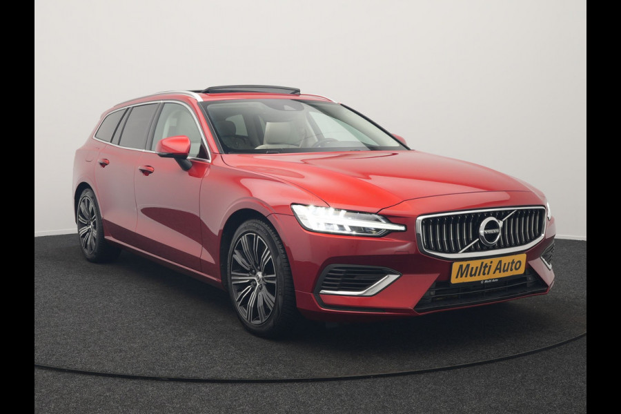 Volvo V60 T6 Recharge AWD Inscription Plug In Hybrid 340pk Dealer O.H. PHEV | Trekhaak Af Fabriek | Panodak | Camera | Harman & Kardon | Lederen Sportstoelen Verwarmd | Stuur Verwarmd | Virtual | Apple Carplay | Keyless | Navigatie | DAB |