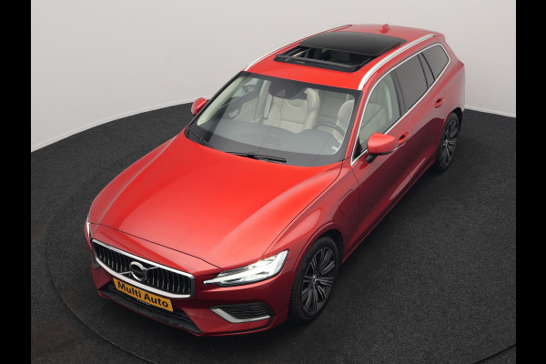 Volvo V60 T6 Recharge AWD Inscription Plug In Hybrid 340pk Dealer O.H. PHEV | Trekhaak Af Fabriek | Panodak | Camera | Harman & Kardon | Lederen Sportstoelen Verwarmd | Stuur Verwarmd | Virtual | Apple Carplay | Keyless | Navigatie | DAB |