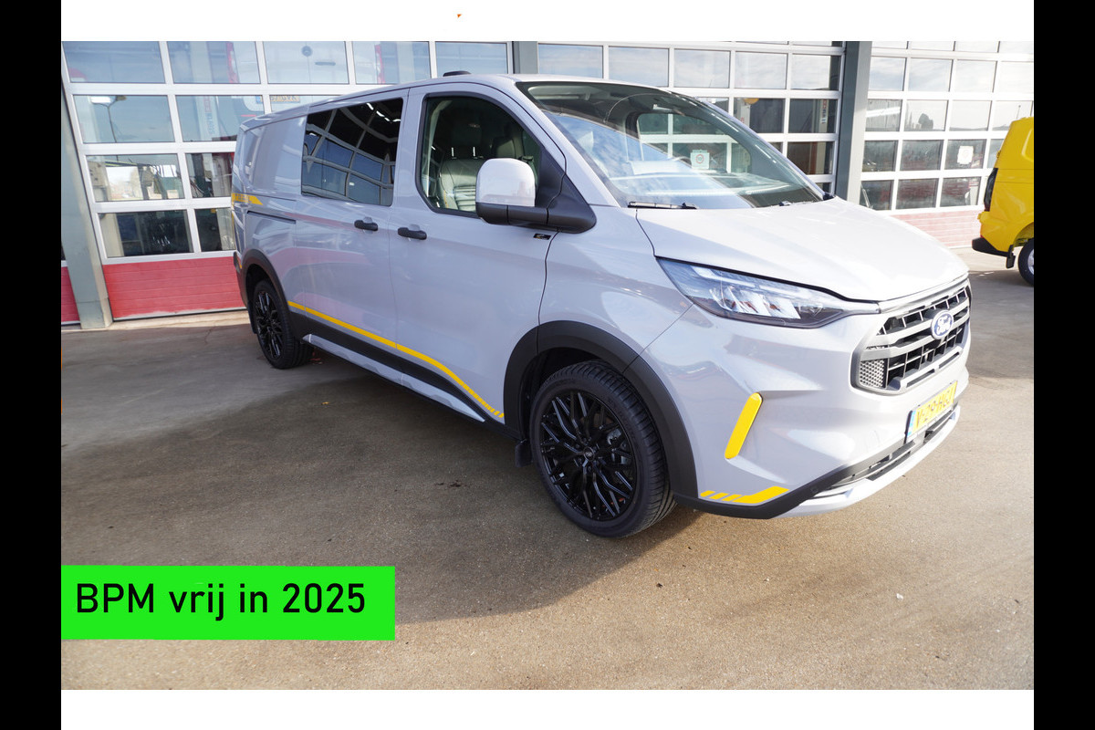 Ford Transit Custom 320L 2.0 TDCI 136PK L2H1 Trail DubbelCabine Schuifdeur L/R Nr. V090 | Airco | Adap | Navi| Camera | Blis |20 Inch Lm velgen DEMO