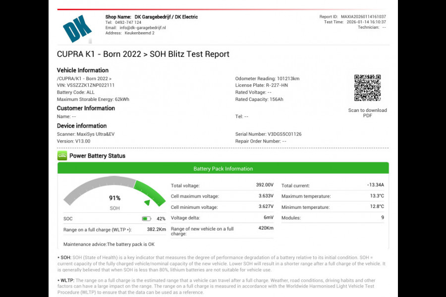 CUPRA Born Business Plus 62 kWh|91%SOH|GROTE ACCU|ACC|CARPLAY|CAMERA|KEYLESS|STOEL+STUURVERW.|CLIMATE+CRUISE|NAVI||INC.BTW|1e EIG|