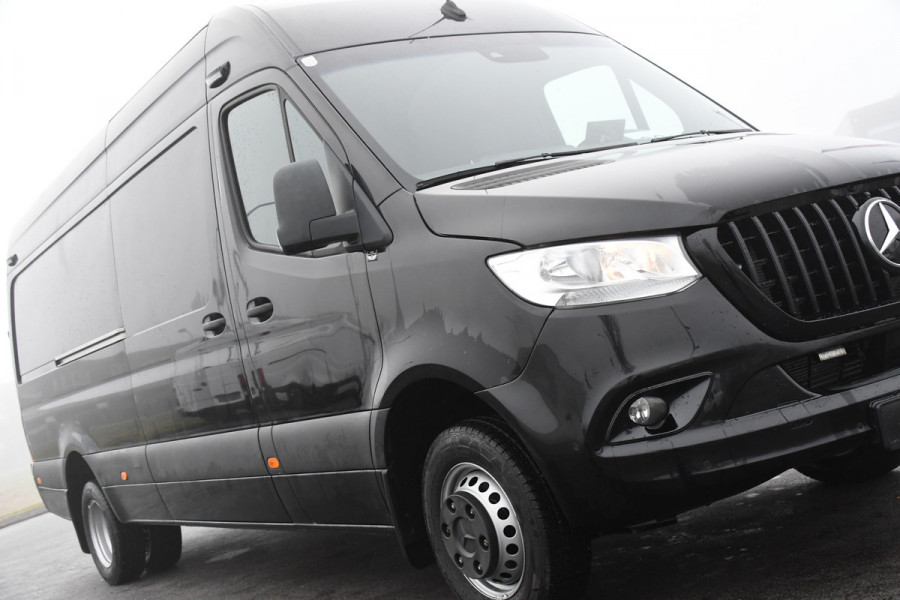 Mercedes-Benz Sprinter 519 V6 3.0 CDI L3H2 Black Edition Camera, Carplay, 190pk, 3500kg Trekhaak, N1 Registratie, Automaat, Multimedia, Leder, Uniek!