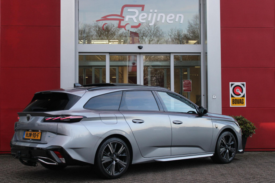 Peugeot 308 SW 1.6 Plug-in Hybrid 180PK GT | PANORAMISCH SCHUIF/KANTEL DAK | TREKHAAK | ALCANTARA BEKLEDING MET EEN ELEKTRISCH BEDIENBARE BESTUURDERSSTOEL | 18" LICHTMETALEN VELGEN "PORTLAND" | FOCAL AUDIO SYSTEM | STOEL/STUUR VERWARMING | NAVIGATIE | DRAADLOZE APPLE CARPLAY/ANDROID AUTO | DRAADLOZE TELEFOONLADER | PARKEERSENSOREN VOOR + ACHTER | ACHTERUITRIJ CAMERA | ELEKTRISCH BEDIENBARE ACHTERKLEP |