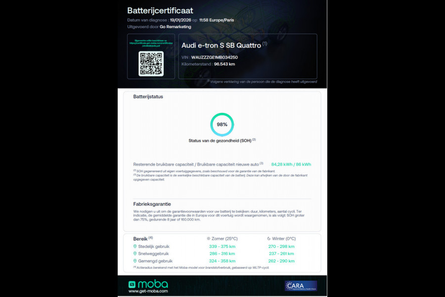 Audi e-tron Sportback S quattro 95 kWh | S-LINE | STUURVERWARMING | RS-STOELEN |B&O| TREKHAAK | CAMERA