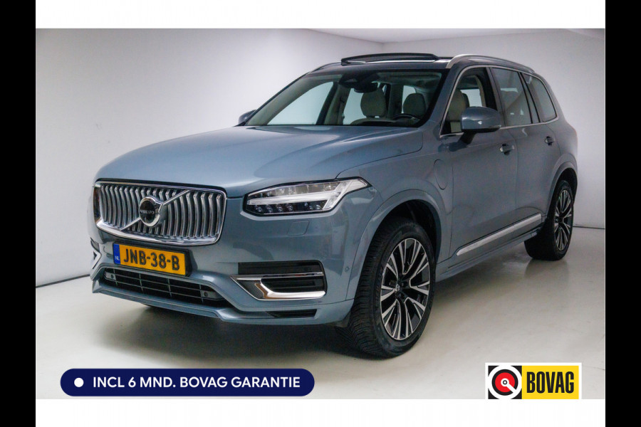 Volvo XC90 2.0 T8 Recharge AWD Ultimate Bright 456 PK Long range | 7 persoons! | Pano | Leer | Headup | All-season Harman Kardon, Stoel-, stuur- & achterbankverw, Elec. voorstoelen met geheugen, Pilot assist, 360 Camera