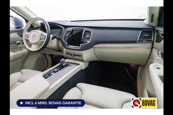 Volvo XC90 2.0 T8 Recharge AWD Ultimate Bright 456 PK Long range | 7 persoons! | Pano | Leer | Headup | All-season Harman Kardon, Stoel-, stuur- & achterbankverw, Elec. voorstoelen met geheugen, Pilot assist, 360 Camera