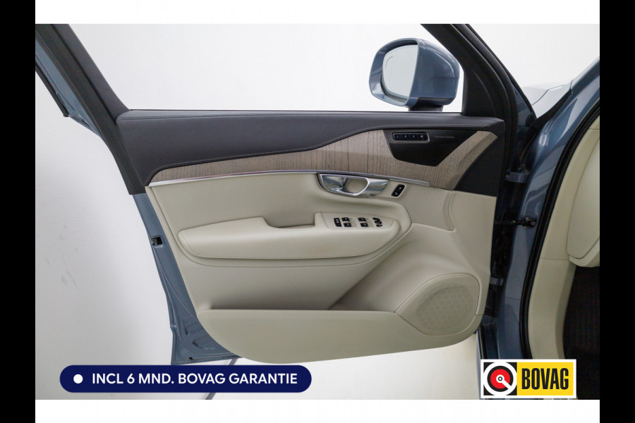 Volvo XC90 2.0 T8 Recharge AWD Ultimate Bright 456 PK Long range | 7 persoons! | Pano | Leer | Headup | All-season Harman Kardon, Stoel-, stuur- & achterbankverw, Elec. voorstoelen met geheugen, Pilot assist, 360 Camera