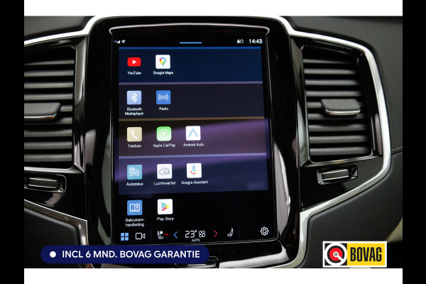 Volvo XC90 2.0 T8 Recharge AWD Ultimate Bright 456 PK Long range | 7 persoons! | Pano | Leer | Headup | All-season Harman Kardon, Stoel-, stuur- & achterbankverw, Elec. voorstoelen met geheugen, Pilot assist, 360 Camera