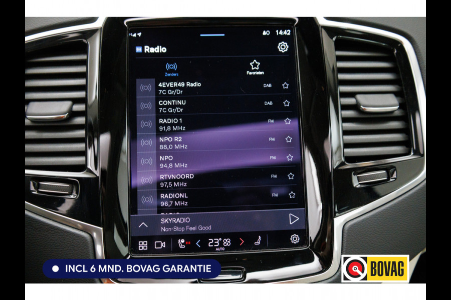 Volvo XC90 2.0 T8 Recharge AWD Ultimate Bright 456 PK Long range | 7 persoons! | Pano | Leer | Headup | All-season Harman Kardon, Stoel-, stuur- & achterbankverw, Elec. voorstoelen met geheugen, Pilot assist, 360 Camera
