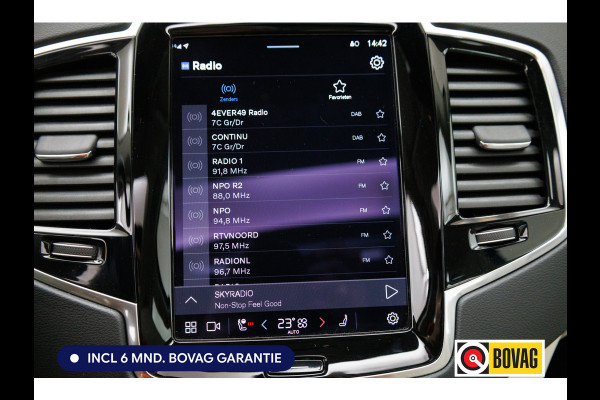Volvo XC90 2.0 T8 Recharge AWD Ultimate Bright 456 PK Long range | 7 persoons! | Pano | Leer | Headup | All-season Harman Kardon, Stoel-, stuur- & achterbankverw, Elec. voorstoelen met geheugen, Pilot assist, 360 Camera