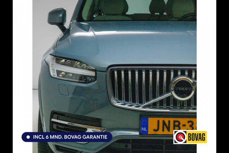 Volvo XC90 2.0 T8 Recharge AWD Ultimate Bright 456 PK Long range | 7 persoons! | Pano | Leer | Headup | All-season Harman Kardon, Stoel-, stuur- & achterbankverw, Elec. voorstoelen met geheugen, Pilot assist, 360 Camera