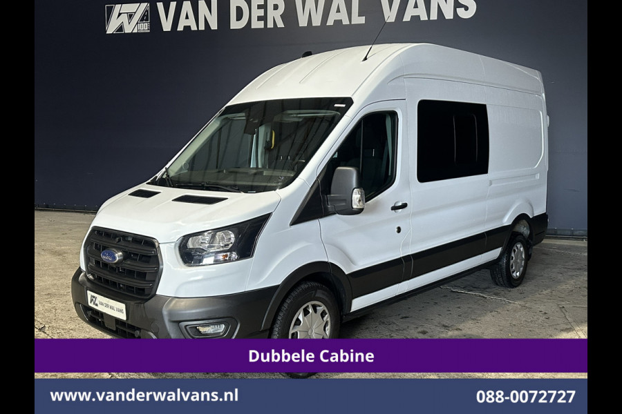 Ford Transit 2.0 TDCI 130pk L3H3 Dubbele Cabine Euro6 Airco | 7-Zits | Cruisecontrol | Verwarmde voorruit Parkeersensoren