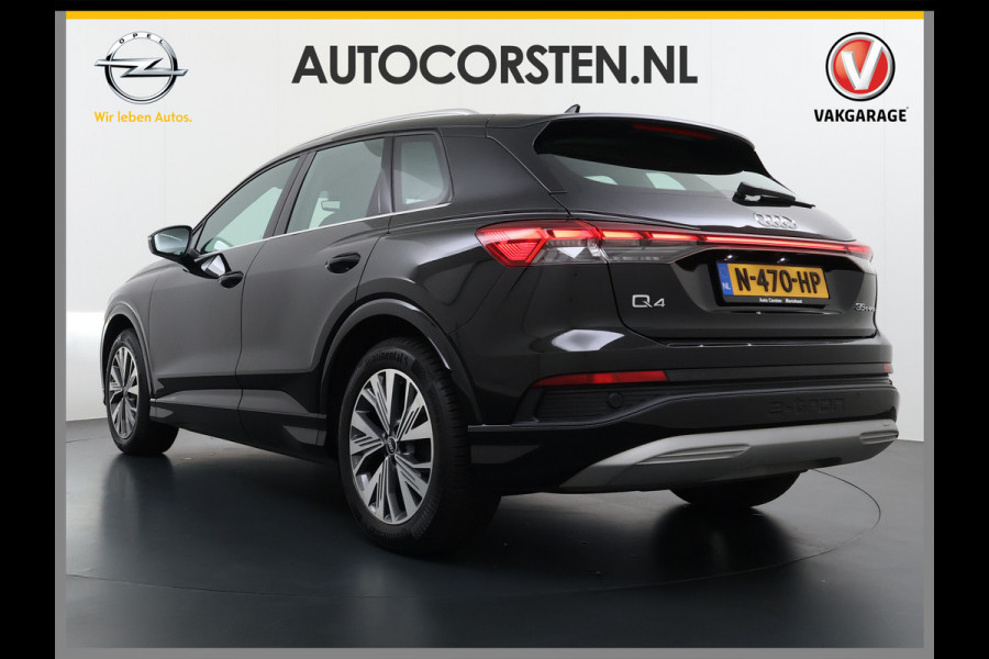 Audi Q4 e-tron L.E. Pano-dak-Schuifdak Camera Adap.Cruise W-pomp Navi-Plus Sportst.+Verwarmd PDC-a+v Matrix Led Advanced Plus Lmv 19" Elek.Achterklep Virtual Cockpit E-Call Bordherkenning Audi Connect +Phone-Box Keyless-Go A-Licht-Dynamisch S.O.H. 92% 1e Eigenaar Origineel Nederlandse Auto €56.174,- Nieuwprijs