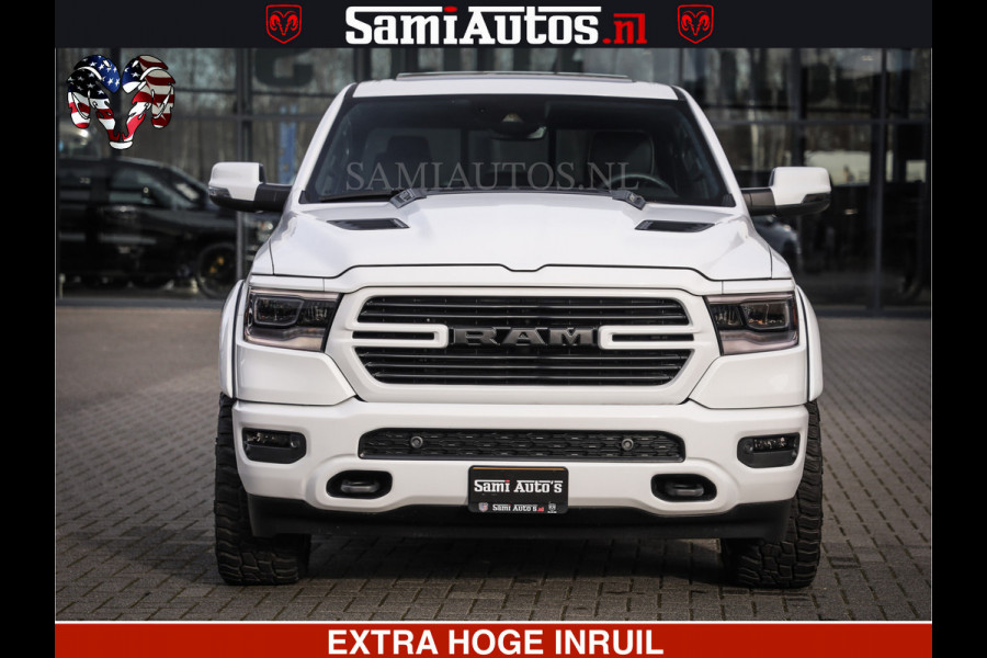 Dodge Ram V8 5.7 402PK | LARAMIE SPORT | Krachtige Hemi | Panorama Dak | 12' Scherm | LPG | Comfortabele Dubbele Cabine met Royale 5 Zitplaatsen | NIEUW EN BPM vrij | Nu Leverbaar uit Voorraad | Nr 2529 - 1277 |