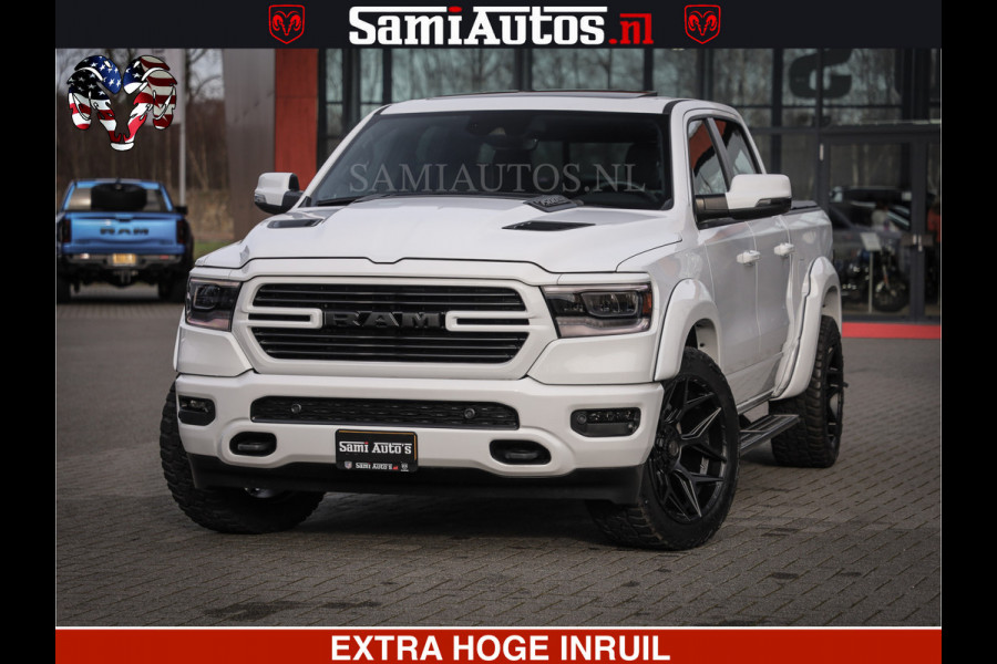 Dodge Ram V8 5.7 402PK | LARAMIE SPORT | Krachtige Hemi | Panorama Dak | 12' Scherm | LPG | Comfortabele Dubbele Cabine met Royale 5 Zitplaatsen | NIEUW EN BPM vrij | Nu Leverbaar uit Voorraad | Nr 2529 - 1277 |