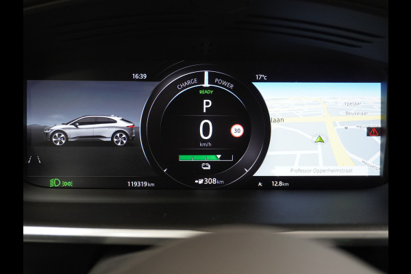 Jaguar I-PACE EV400pk SE 90kWh AWD Leer+Elektr. Meridian®-Audio Apple Carplay Android Auto Navi Led-v+a Ecc Camera Cruise Control Keyless Pdc Lmv Led Bordherkenning Elektrische-Achterklep koplampreiniging Lane-Assist App-Connect ECT Voorverwarming/koeling WiFi DigiDash DAB 4WD 1e Eigenaar Origineel Nederlandse Auto € 90.000 nieuw!