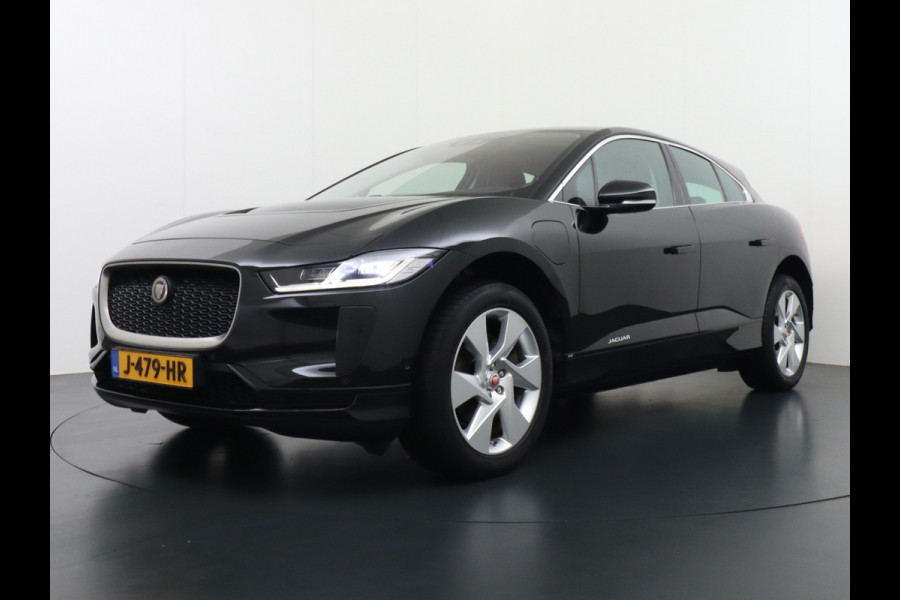 Jaguar I-PACE EV400pk SE 90kWh AWD Leer+Elektr. Meridian®-Audio Apple Carplay Android Auto Navi Led-v+a Ecc Camera Cruise Control Keyless Pdc Lmv Led Bordherkenning Elektrische-Achterklep koplampreiniging Lane-Assist App-Connect ECT Voorverwarming/koeling WiFi DigiDash DAB 4WD 1e Eigenaar Origineel Nederlandse Auto € 90.000 nieuw!
