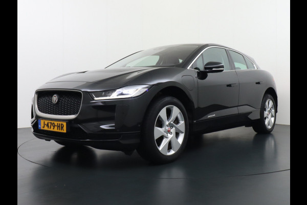 Jaguar I-PACE EV400pk SE 90kWh AWD Leer+Elektr. Meridian®-Audio Apple Carplay Android Auto Navi Led-v+a Ecc Camera Cruise Control Keyless Pdc Lmv Led Bordherkenning Elektrische-Achterklep koplampreiniging Lane-Assist App-Connect ECT Voorverwarming/koeling WiFi DigiDash DAB 4WD 1e Eigenaar Origineel Nederlandse Auto € 90.000 nieuw!