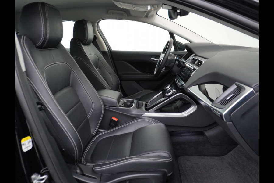 Jaguar I-PACE EV400pk SE 90kWh AWD Leer+Elektr. Meridian®-Audio Apple Carplay Android Auto Navi Led-v+a Ecc Camera Cruise Control Keyless Pdc Lmv Led Bordherkenning Elektrische-Achterklep koplampreiniging Lane-Assist App-Connect ECT Voorverwarming/koeling WiFi DigiDash DAB 4WD 1e Eigenaar Origineel Nederlandse Auto € 90.000 nieuw!