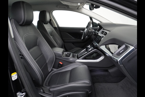 Jaguar I-PACE EV400pk SE 90kWh AWD Leer+Elektr. Meridian®-Audio Apple Carplay Android Auto Navi Led-v+a Ecc Camera Cruise Control Keyless Pdc Lmv Led Bordherkenning Elektrische-Achterklep koplampreiniging Lane-Assist App-Connect ECT Voorverwarming/koeling WiFi DigiDash DAB 4WD 1e Eigenaar Origineel Nederlandse Auto € 90.000 nieuw!