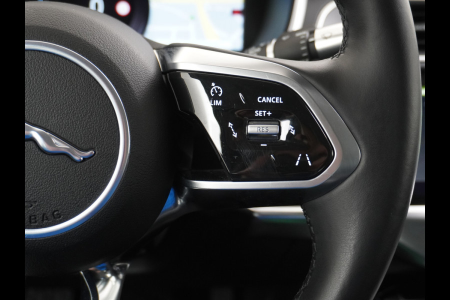Jaguar I-PACE EV400pk SE 90kWh AWD Leer+Elektr. Meridian®-Audio Apple Carplay Android Auto Navi Led-v+a Ecc Camera Cruise Control Keyless Pdc Lmv Led Bordherkenning Elektrische-Achterklep koplampreiniging Lane-Assist App-Connect ECT Voorverwarming/koeling WiFi DigiDash DAB 4WD 1e Eigenaar Origineel Nederlandse Auto € 90.000 nieuw!