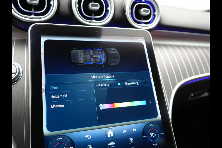 Mercedes-Benz C-Klasse Estate 300 e Avantgarde Plug In Hybrid 313pk Dealer O.H PHEV | Panodak | Adaptive Cruise | 360 Camera | Digital Light | Lederen Sportstoelen Verwarmd | Keyless | Navigatie | Virtual | DAB+ | 18" L.M |