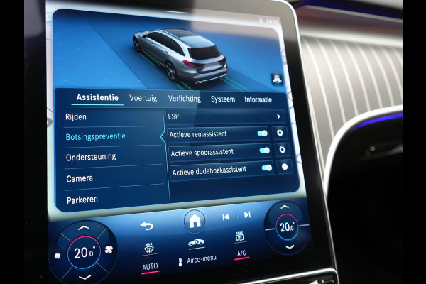 Mercedes-Benz C-Klasse Estate 300 e Avantgarde Plug In Hybrid 313pk Dealer O.H PHEV | Panodak | Adaptive Cruise | 360 Camera | Digital Light | Lederen Sportstoelen Verwarmd | Keyless | Navigatie | Virtual | DAB+ | 18" L.M |