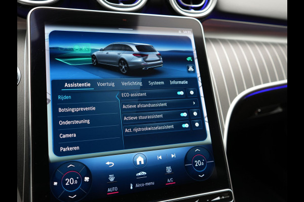 Mercedes-Benz C-Klasse Estate 300 e Avantgarde Plug In Hybrid 313pk Dealer O.H PHEV | Panodak | Adaptive Cruise | 360 Camera | Digital Light | Lederen Sportstoelen Verwarmd | Keyless | Navigatie | Virtual | DAB+ | 18" L.M |