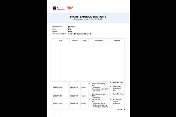 Kia e-Niro DynamicLine 64 kWh|100%SOH|FACELIFT|3-FASE|LEDER|ACC|CARPLAY/ANDROID|CAMERA|STOEL+STUURVERW|IN. BTW|1e EIG|NL-AUTO|NAP|