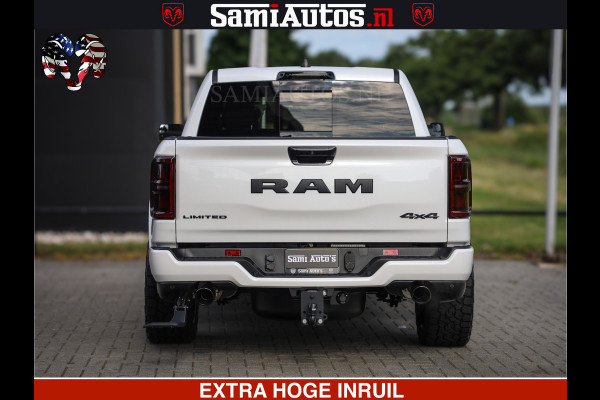 Dodge Ram 1500 Limited Night High Output 540HP 706Nm | Massage + Full Option | De Meest Luxe en Volle Pick-Up in zijn Klasse | Comfortabele Dubbele Cabine met Royale 5 Zitplaatsen | BPM vrij | Nu Leverbaar uit Voorraad | Voorraad Nr 2352 - 7649