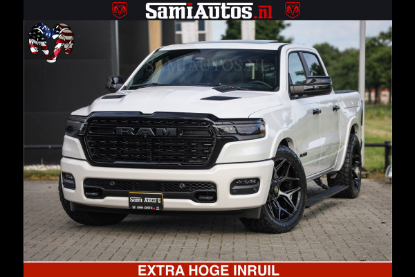 Dodge Ram 1500 Limited Night High Output 540HP 706Nm | Massage + Full Option | De Meest Luxe en Volle Pick-Up in zijn Klasse | Comfortabele Dubbele Cabine met Royale 5 Zitplaatsen | BPM vrij | Nu Leverbaar uit Voorraad | Voorraad Nr 2352 - 7649